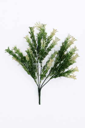 Yapay Funda Çiçeği Demeti 36 cm Yeşil - Krem - 2