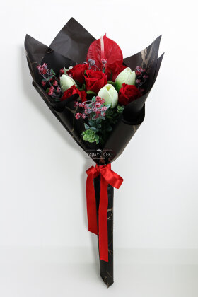 Yapay Gece Bahçesi Buket Özel Gün Buketi 55 cm - 3