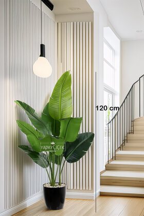 Yapay Ağaç Starliçe Gerçekçi 9 Dev Yaprak Yeşil 120 cm - Yapay Çiçek Deposu