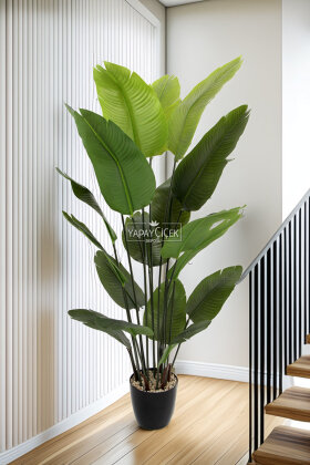 Yapay Ağaç Starliçe Gerçek Dokunuş 18 Dev Yaprak Yeşil 180 Cm - Yapay Çiçek Deposu