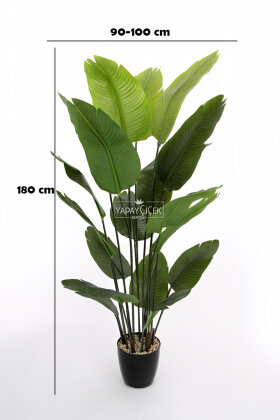 Yapay Ağaç Starliçe Gerçek Dokunuş 18 Dev Yaprak Yeşil 180 Cm - 2