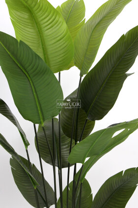 Yapay Ağaç Starliçe Gerçek Dokunuş 18 Dev Yaprak Yeşil 180 Cm - 3