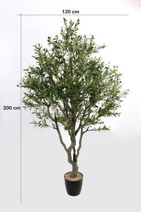 Yapay Yoğun Dal Yapraklı Gerçekçi Jumbo Zeytin Ağacı 200 cm - 2