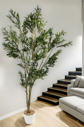 Yapay Zeytin Ağacı 3 Gövdeli Zeytin Bahçesi 215 cm - Yapay Çiçek Deposu