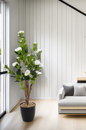 Yapay Gül Ağacı 106 cm Beyaz - Yapay Çiçek Deposu