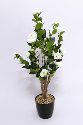 Yapay Gül Ağacı 106 cm Beyaz - 2