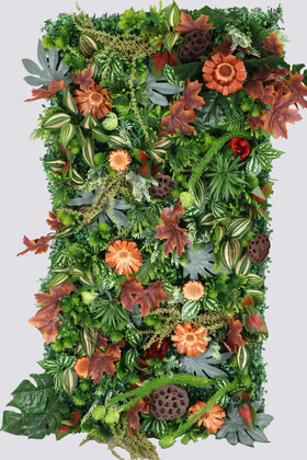 Yapay Dikey Bitki Hazır Duvar Paneli 50x100 cm Model 2 - Yapay Çiçek Deposu