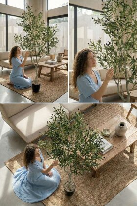 Yapay Ağaç İri Zeytin Ağacı 200 cm - 2