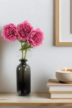 Yapay Islak Açmış Premium Şakayık Dalı 58 cm Fuşya - Yapay Çiçek Deposu