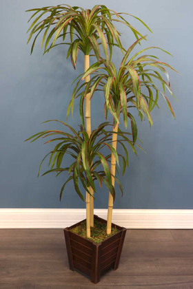 Yapay Japon Orman Çim Ağacı Hakonechloa 150 cm Yeşil-Kızıl - 2