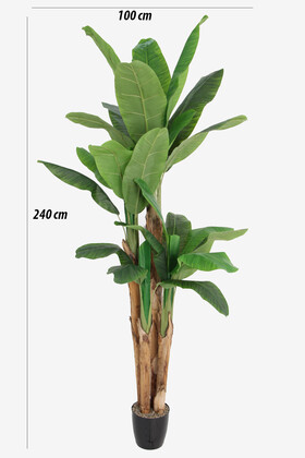 Yapay Lüx Muz Ağacı 4 Gövdeli Saksılı 240 cm - 2