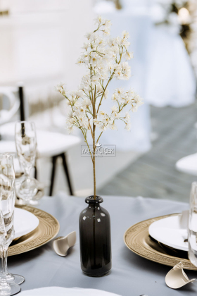 Yapay Çiçek Lüx Kar Çiçeği Dalı 88 cm Beyaz - 2