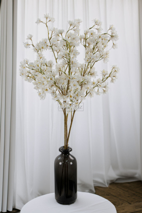Yapay Çiçek Lüx Kar Çiçeği Dalı 88 cm Beyaz - Yapay Çiçek Deposu