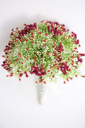 Yapay Kıtır Cipso Gelin Eli Bordo - Yapay Çiçek Deposu