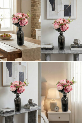 Kat Kat Açılan Gül Aranjmanı 50 cm Açık Pembe - 2