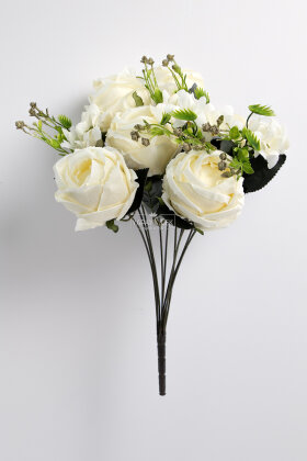 Kat Kat Açılan Gül Aranjmanı 50 cm Krem - 2