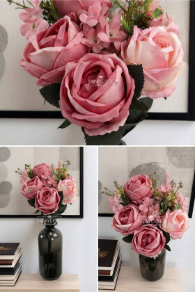 Kat Kat Açılan Gül Aranjmanı 50 cm Pembe - 2