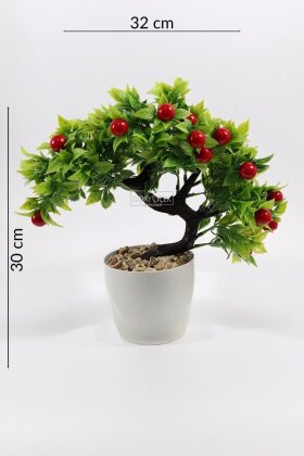 Saksıda Yapay Kiraz Ağacı 30 cm - 3