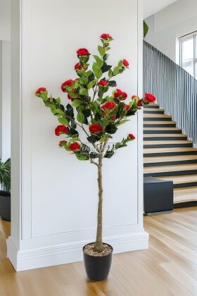 Yapay Premium Gül Ağacı 170 cm Kırmızı - 2