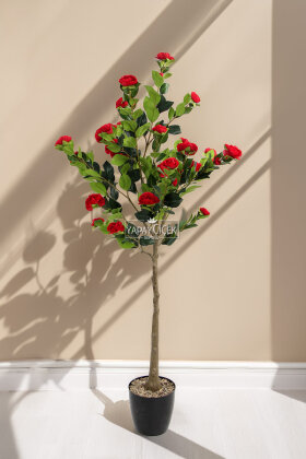 Yapay Premium Gül Ağacı 170 cm Kırmızı - 5