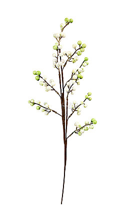 Yapay Köpük Yabani Kokina Dalı 62 cm Yeşil-Beyaz - 3