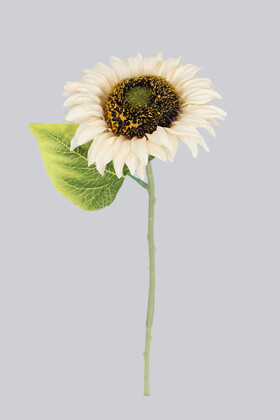 Yapay Ayçiçeği Dalı 33 cm Krem - Yapay Çiçek Deposu