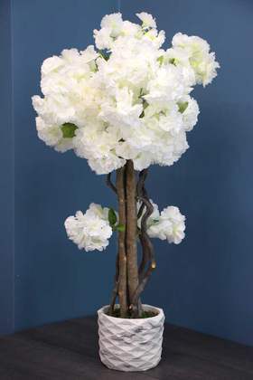 Yapay Küçük Bahar Dalı Ağacı 75 cm Beyaz - 1