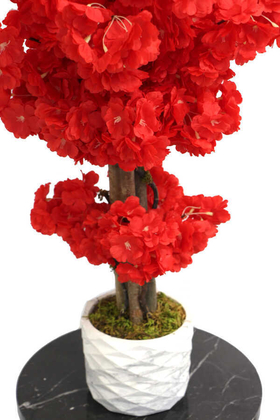 Yapay Küçük Bahar Dalı Ağacı 75 cm Kırmızı - 3