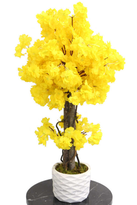 Yapay Küçük Bahar Dalı Ağacı 75 cm Sarı - 1