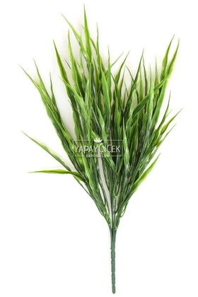 Yapay Küçük Çimen Demeti 40 cm Yeşil - Yapay Çiçek Deposu