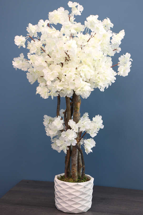 Yapay Küçük Japon Bahar Dalı Ağacı 75 cm Beyaz - 1