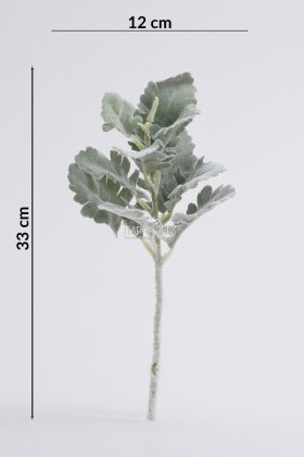Yapay Luvéra Pudralı Yaprak Dalı 33 cm - 3
