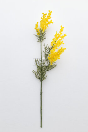 Yapay Lüx 3lü Mimoza Dalı 85 cm Sarı - 2