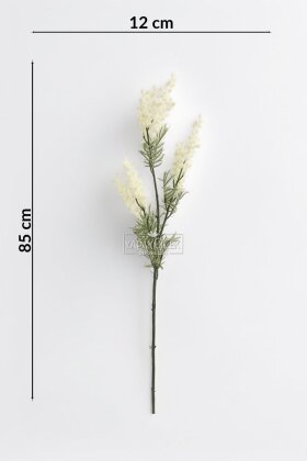 Yapay Lüx 3lü Mimoza Dalı 85 cm Beyaz - 3