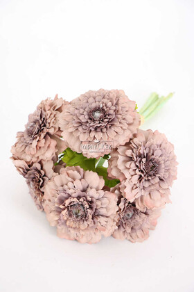 Yapay Lüx 6lı Gerbera Demeti 30 cm Gri - 1