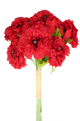 Yapay Lüx 6lı Gerbera Demeti 30 cm Kırmızı - Yapay Çiçek Deposu