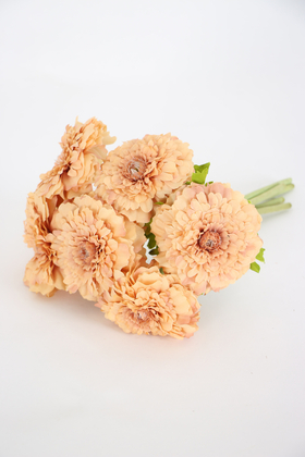Yapay Lüx 6lı Gerbera Demeti 30 cm Somon - Yapay Çiçek Deposu