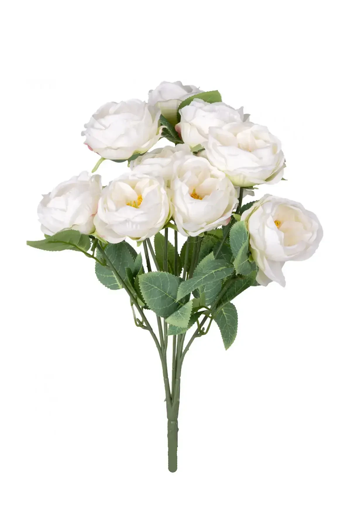 Yapay Çiçek 10 Dallı Catalina Rose 45 cm Beyaz - Yapay Çiçek Deposu