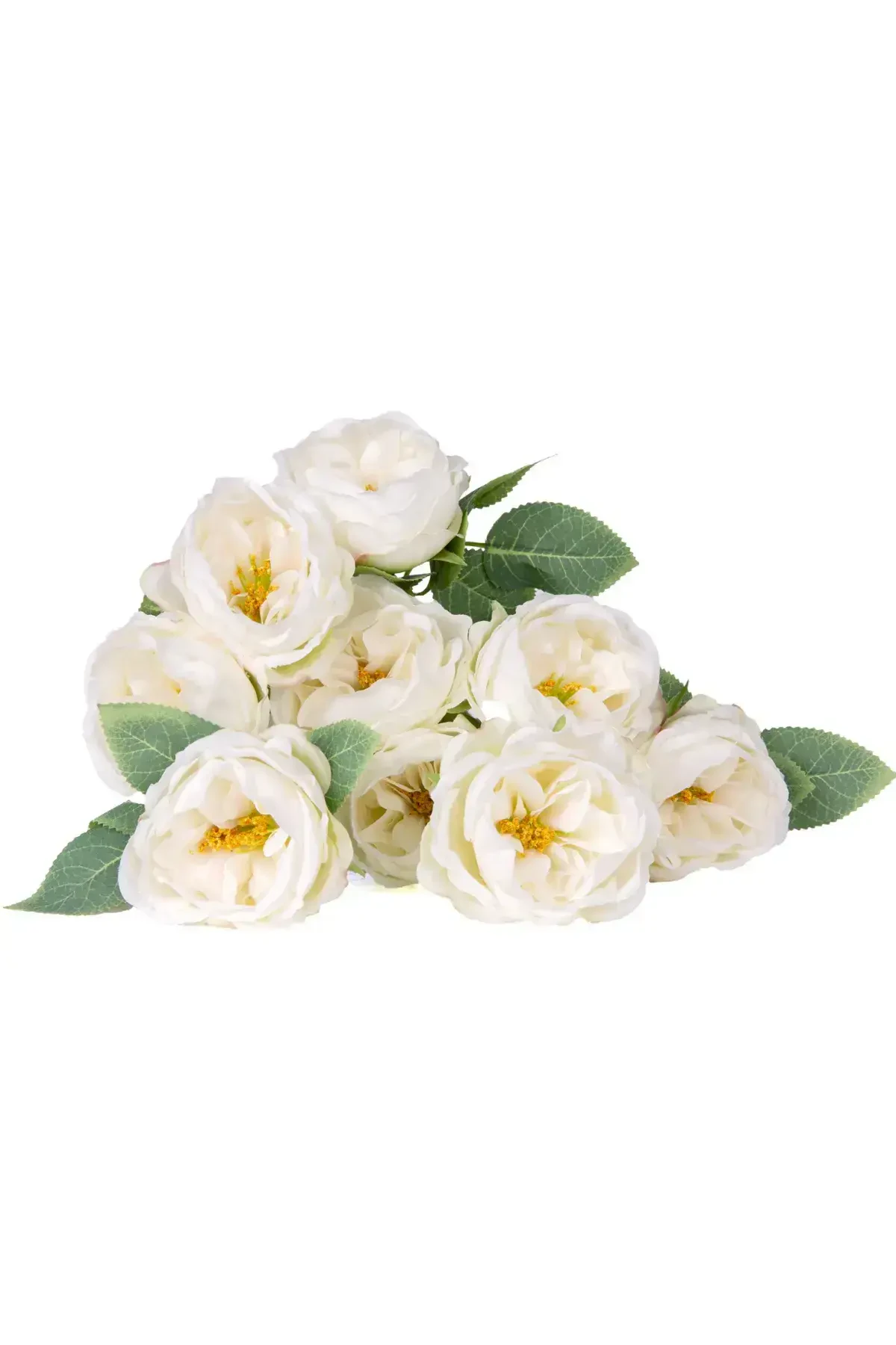 Yapay Çiçek 10 Dallı Catalina Rose 45 cm Beyaz - 2