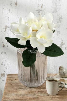 Yapay Lüx Lateks Manolya Demeti 33 cm Beyaz - 2