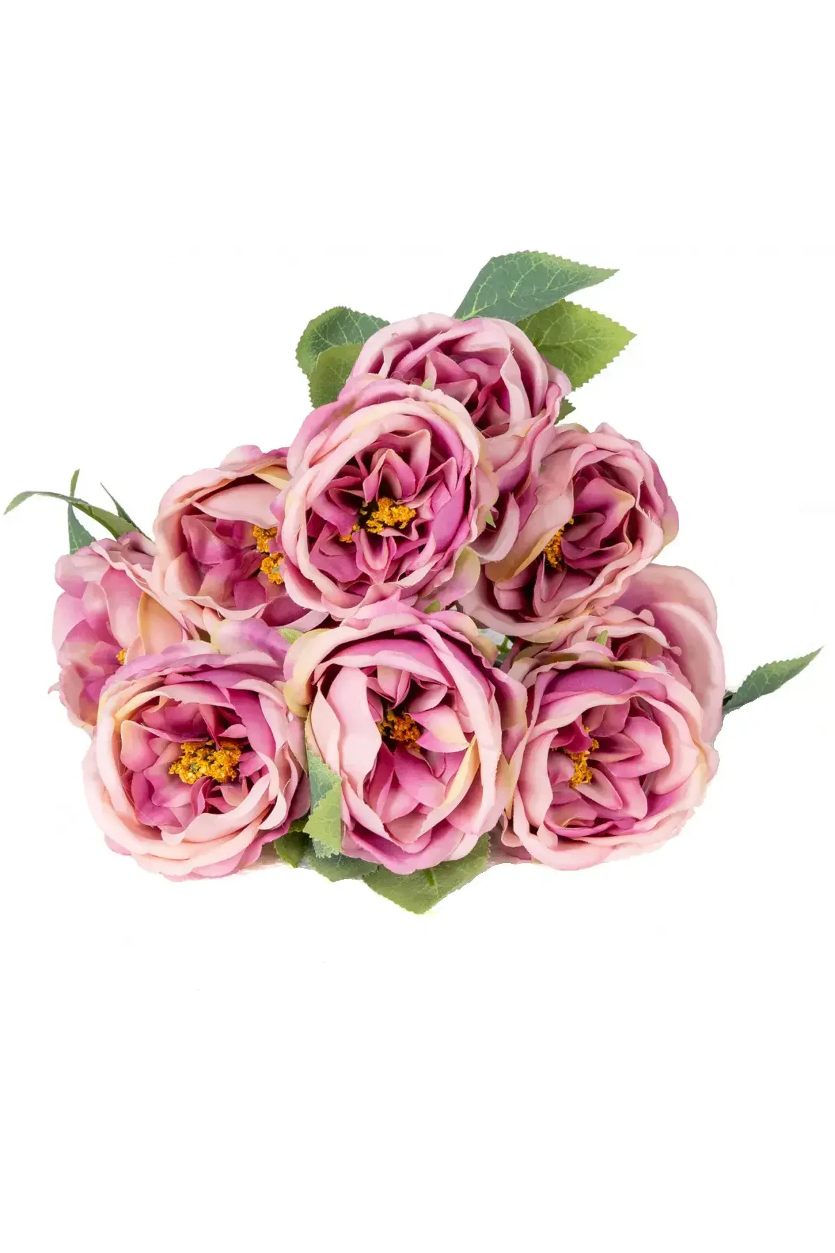 Yapay Çiçek 10 Dallı Catalina Rose 45 cm Krem-Lila - 2