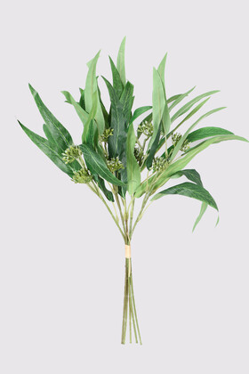 Yapay 5li Lüx Söğüt Okaliptus Dalı 40 cm - 1