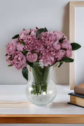 Yapay Lüx Tırtıklı 11li Erengül Buketi Lila - 1