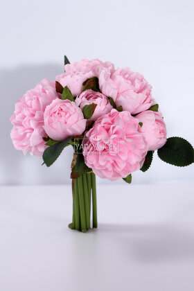 Yapay Lüx Tırtıklı 11li Erengül Buketi Pembe - 3