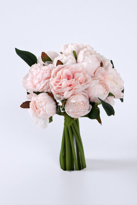 Yapay Lüx Tırtıklı 11li Erengül Buketi Pudra - 3