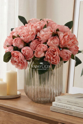 Yapay Lüx Tırtıklı 11li Erengül Buketi Soft Nar Çiçeği - Yapay Çiçek Deposu