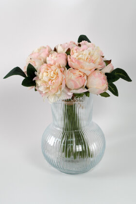 Yapay Lüx Tırtıklı 11li Erengül Buketi Somon - 2