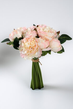 Yapay Lüx Tırtıklı 11li Erengül Buketi Somon - 3