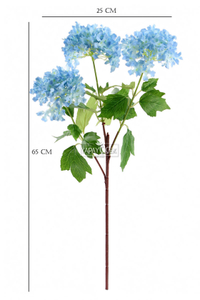 Yapay Lüx Uzun Dal Saçaklı Mine Çiçeği 65 cm Açık Mavi - 3