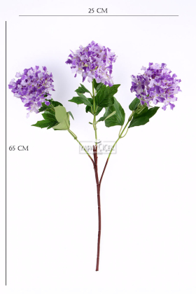 Yapay Lüx Uzun Dal Saçaklı Mine Çiçeği 65 cm Mor - 3